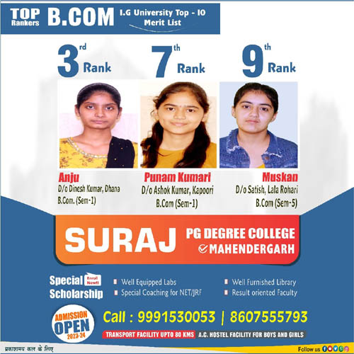 Suraj PG Degree College, Mahendergarh